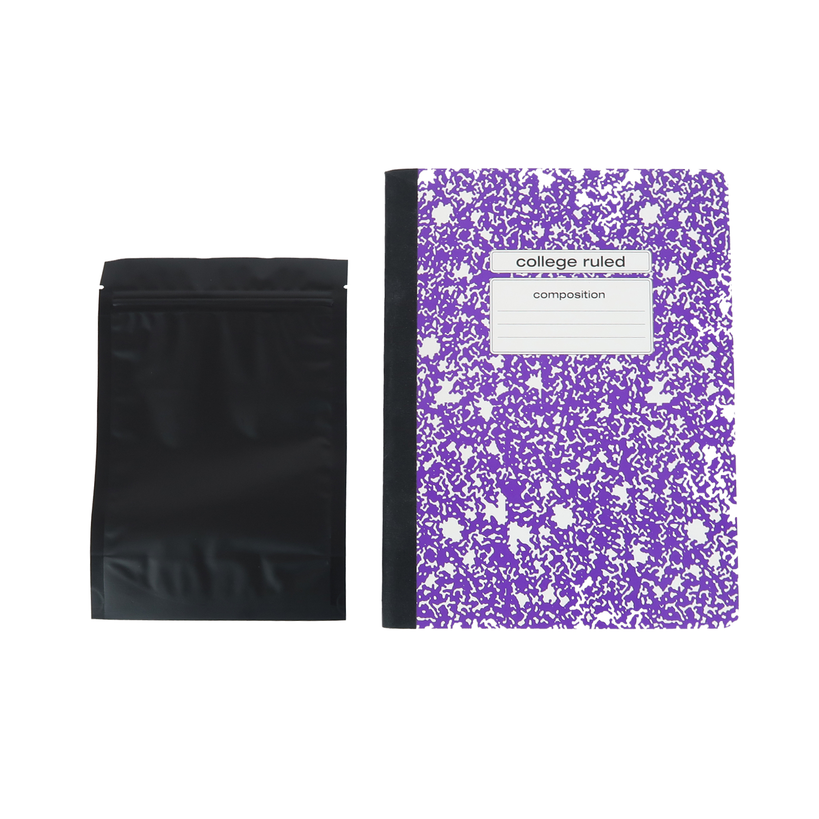 Double-Sided Black Stand Up Mylar QuickQlick™ Resealable Bags Multiple QTY Sizes