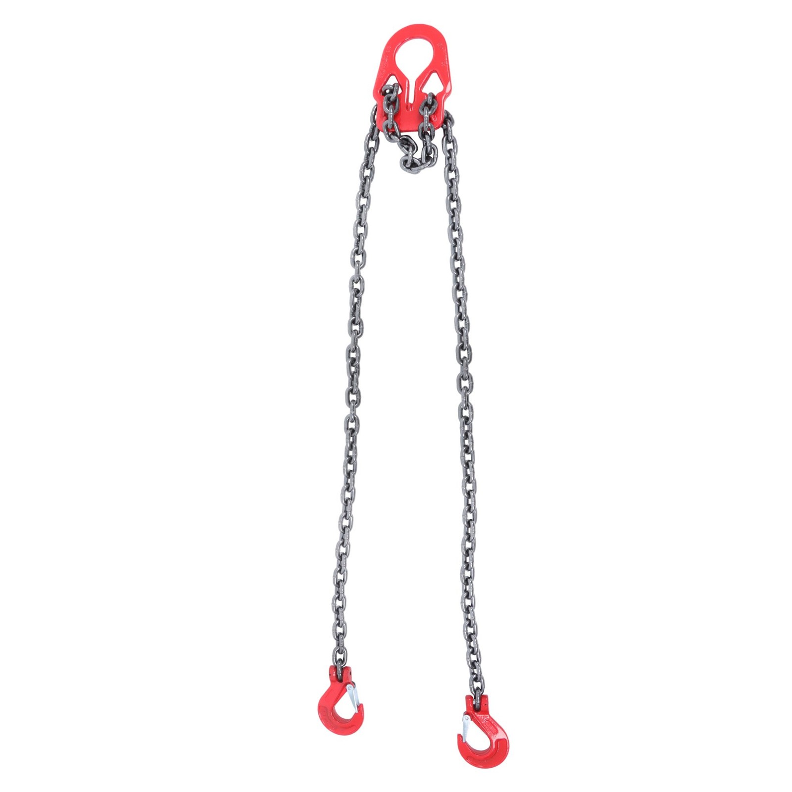 Chain Sling 3/8" x 10Ft 7100lbs G80 Lifting Chains with 2 Legs & Adjuster Hooks