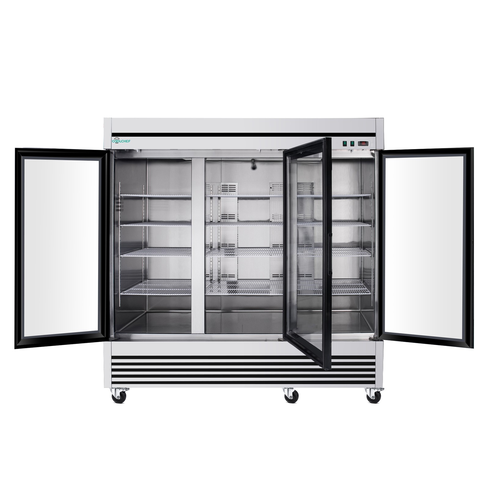 72 Cu. Ft Commercial Glass Door Refrigerator Triple-Door Merchandiser Cooler