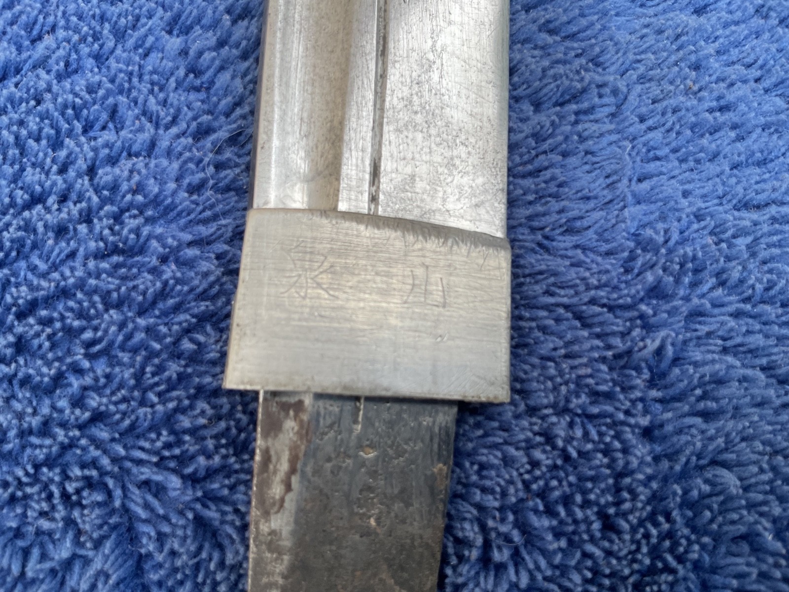 ORIGINAL VINTAGE WW2 JAPAN TANTO KNIFE KAMIKAZE PILOT`S SIGNED DAGGER AND SHEATH