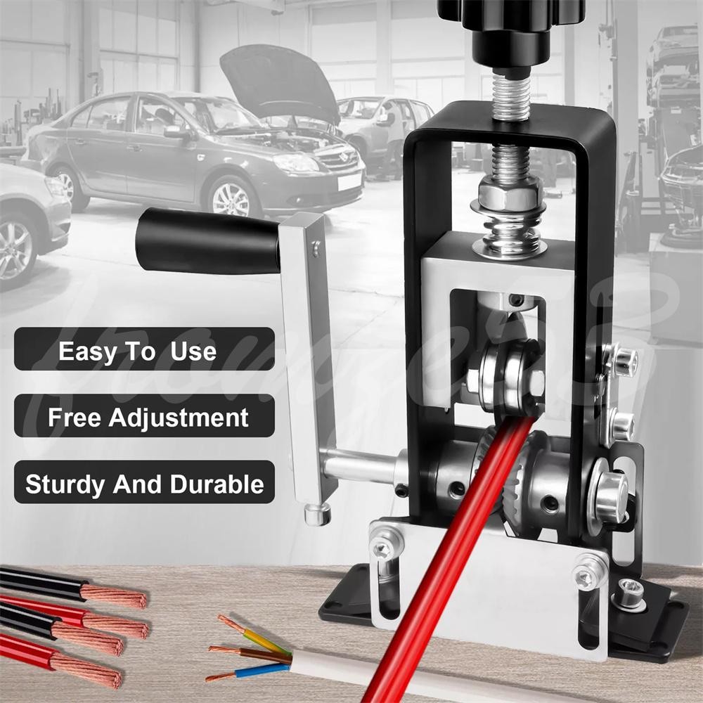 Manual Wire Stripping Machine Drill Powered Hand Crank Wire Stripper Tool 1-25MM