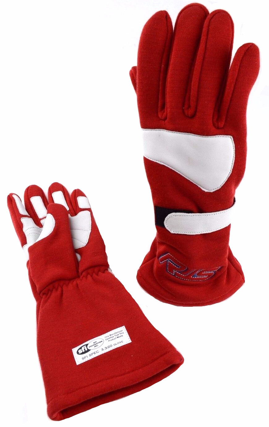 RJS RACING SFI 3.3/20 RACING GLOVES 3-2A/20 ELITE GLOVES SFI 20 RED SIZE MED