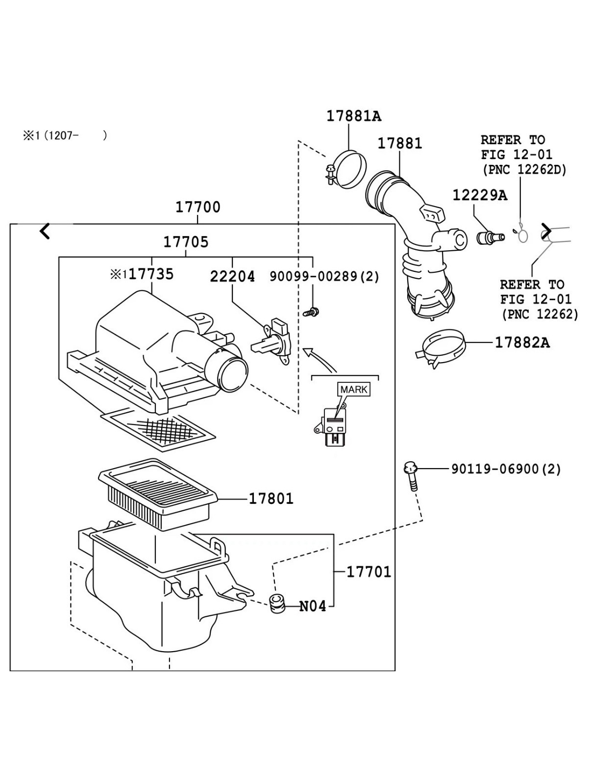 Air Filter For Toyota Corolla 2012-2025 / Prius / Prius C / New OEM 17801-21060