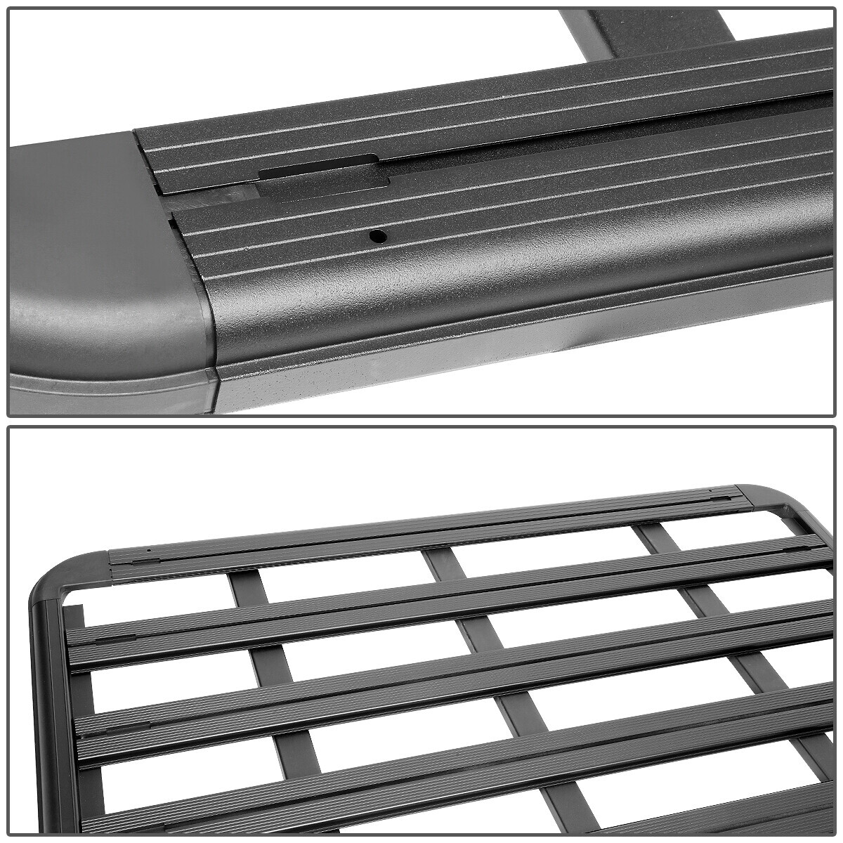 60"x 48"ALUMINUM ROOF RACK CAR/SUV TOP CARGO BAG/LUGGAGE CARRIER BASKET BLACK