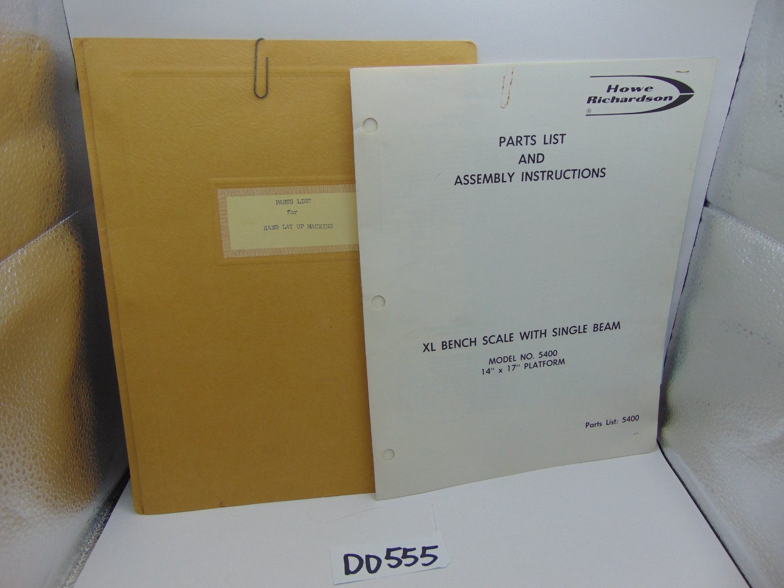 Vintage Parts List Hand Laying up Machine Utica Novelty & Mill Specialty