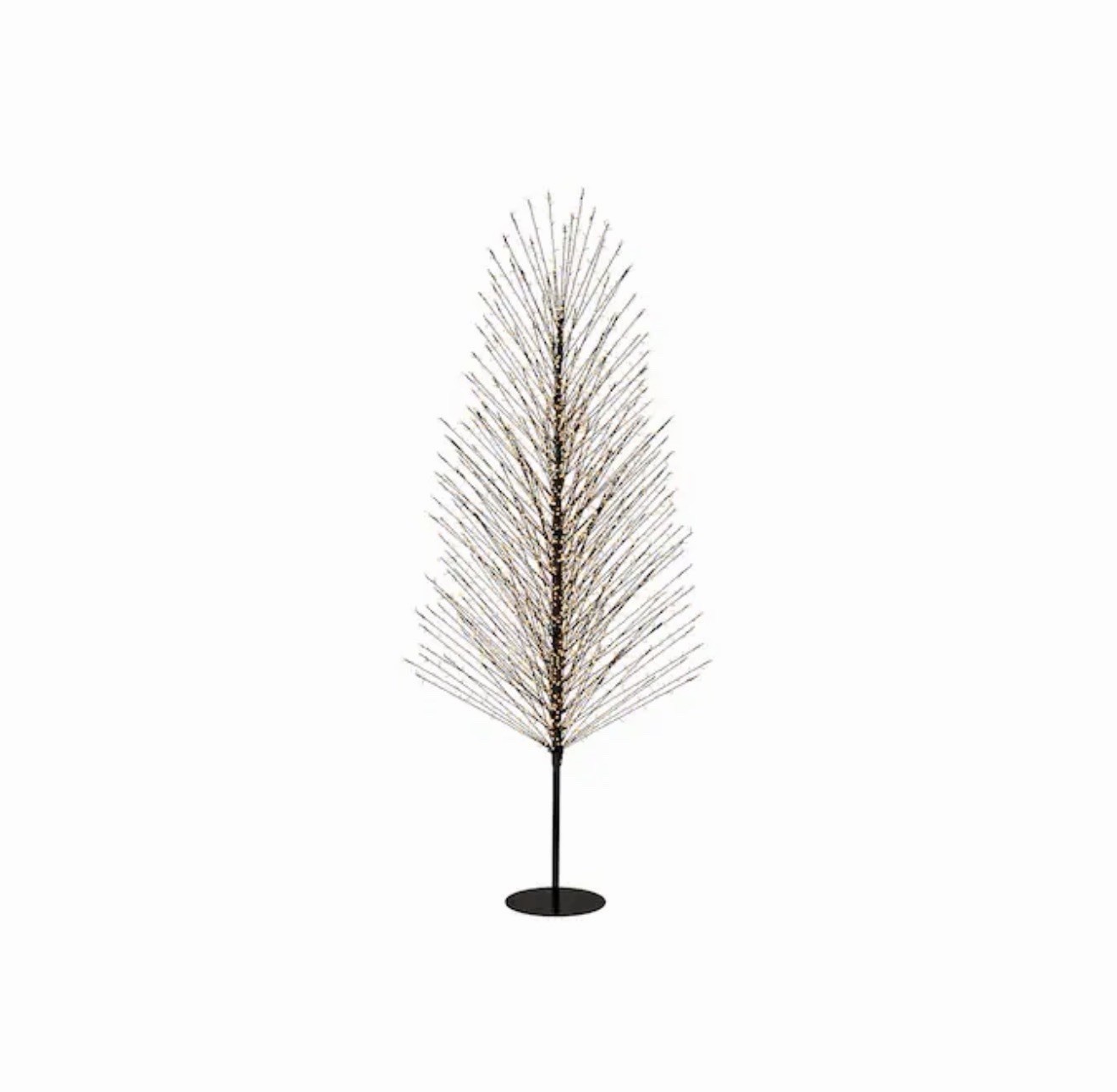 GE 7 FT Winterberry Pre-Lit Twinkling Christmas Tree Warm White LED Black Branch