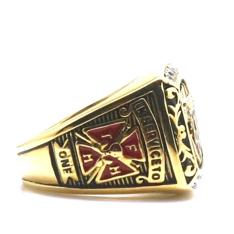 Unisex 316L Stainless Steel Knights Of Columbus Cross Ring Catholic Christianity