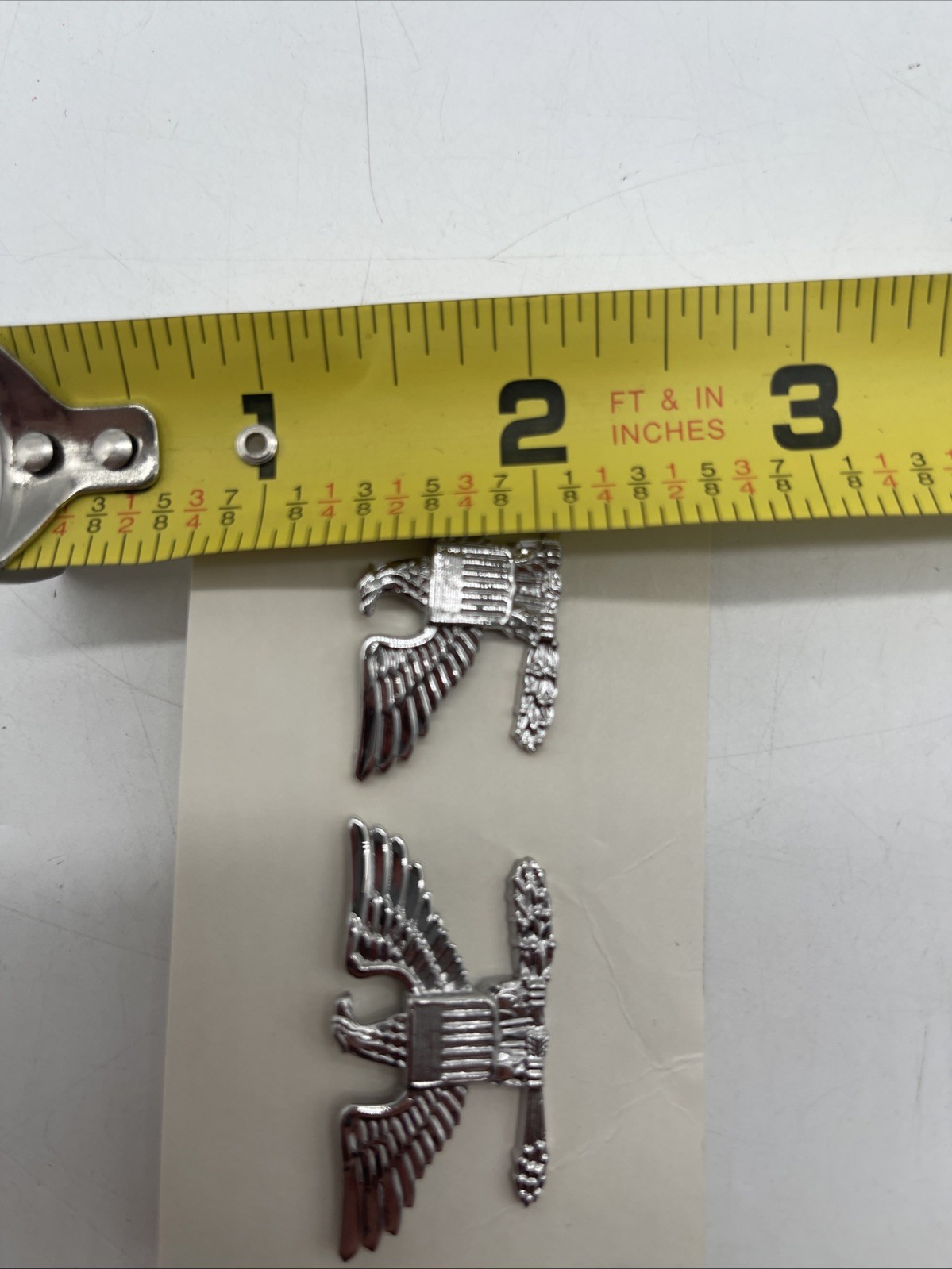 X2 U.S. Military Colonel Rank Eagle Right & Left Side Cap Pin Silver Tone Pair