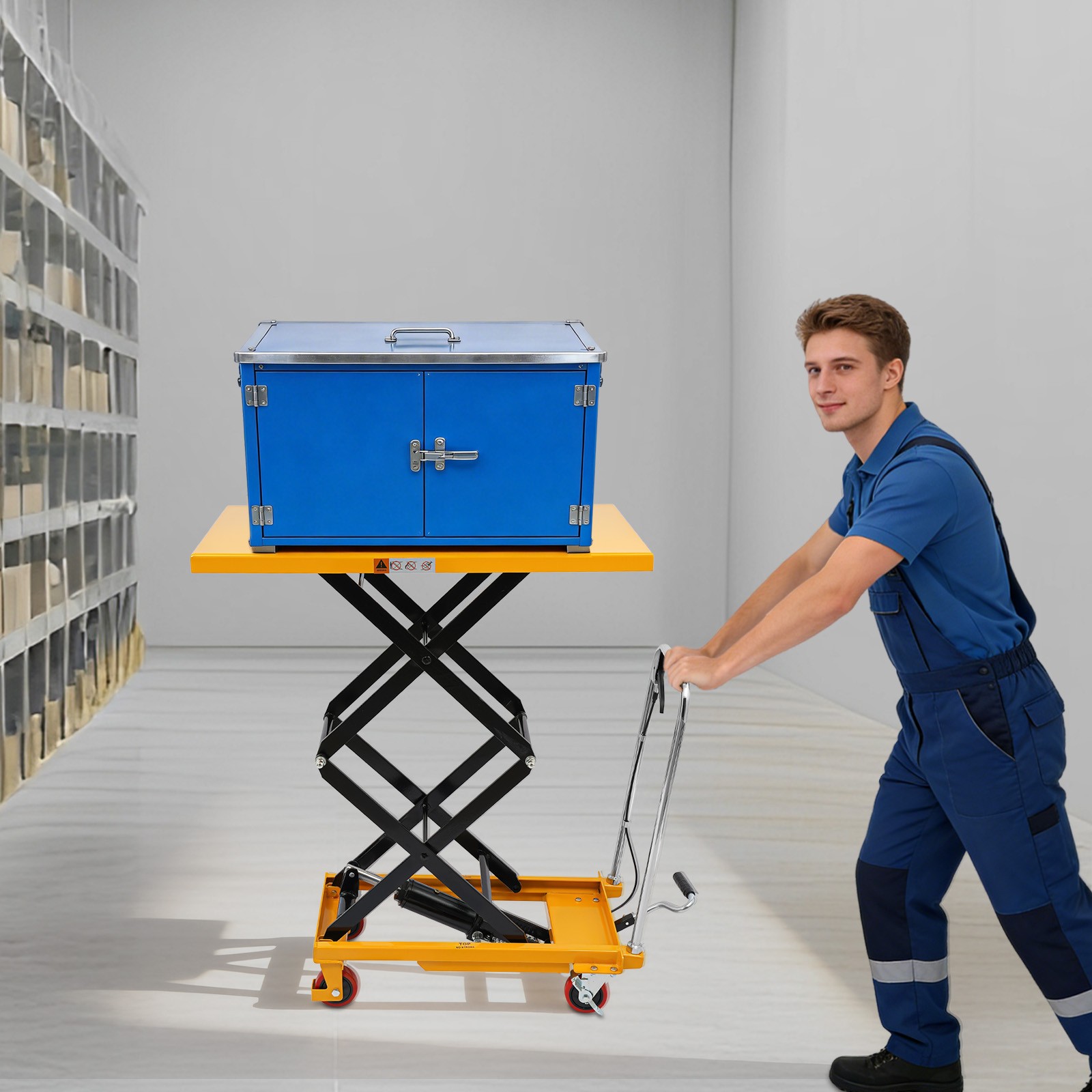 Hydraulic Material Handling Transportation Platform Lift Table 349.27kg/770lbs