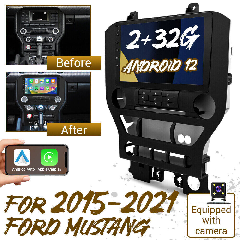 for 2015-2021 Ford Mustang 9" Android 14 Apple Carplay Car Stereo Radio GPS WIFI