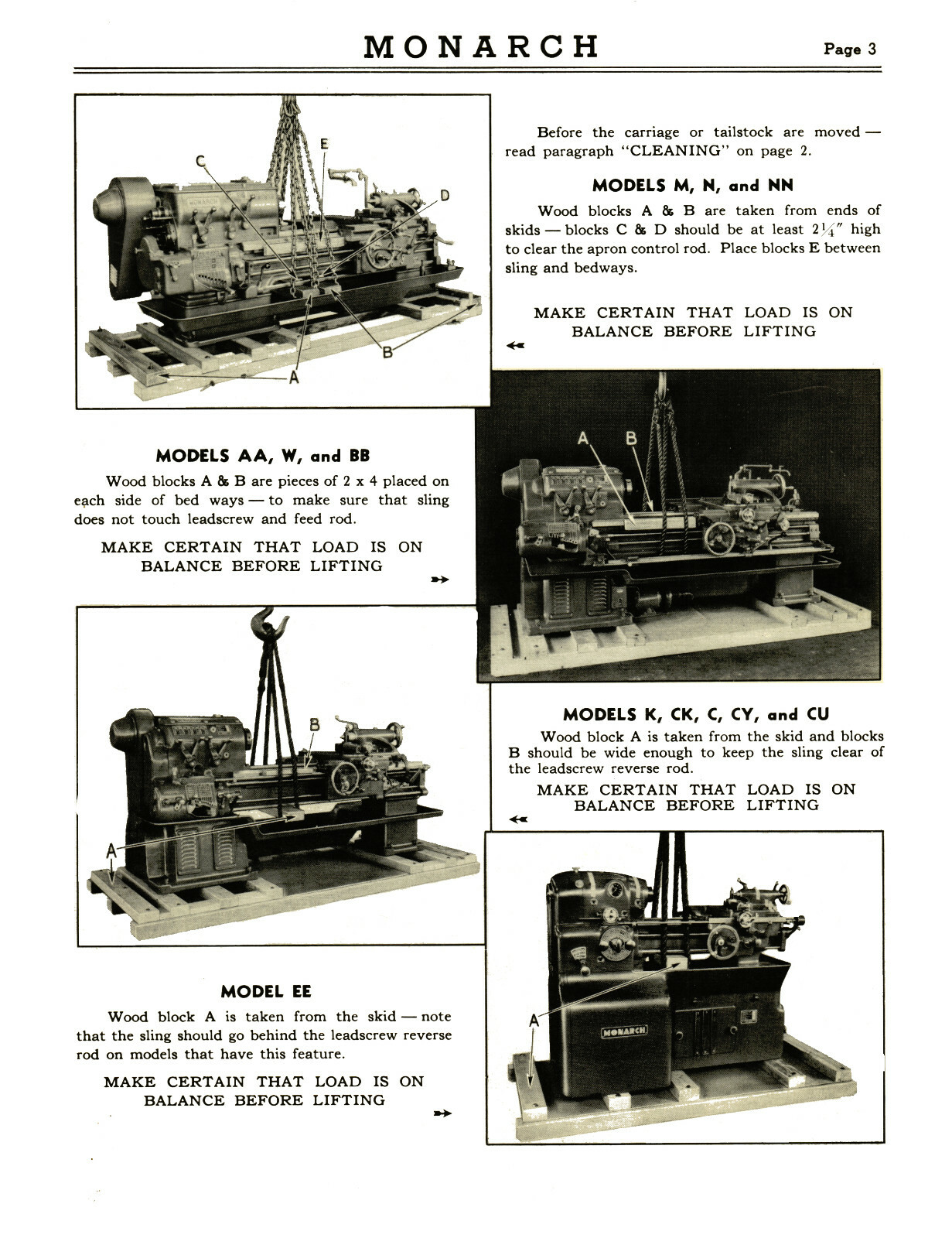 Monarch Lathe Model CK Operating, Maintenance, & Parts List Manual #1577