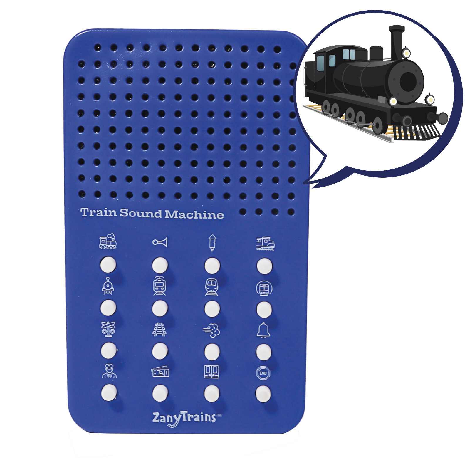 Train Sound Machine - Electronic Train Noisemaker with 16 Sounds