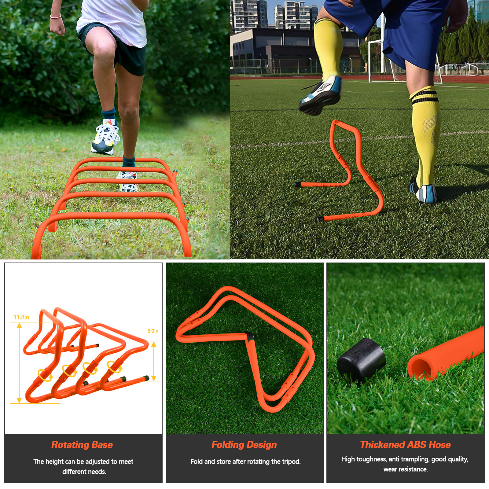 42pcs Agility Ladder Football Training Equipment Set 4 Agility Hurdles 24 Cones