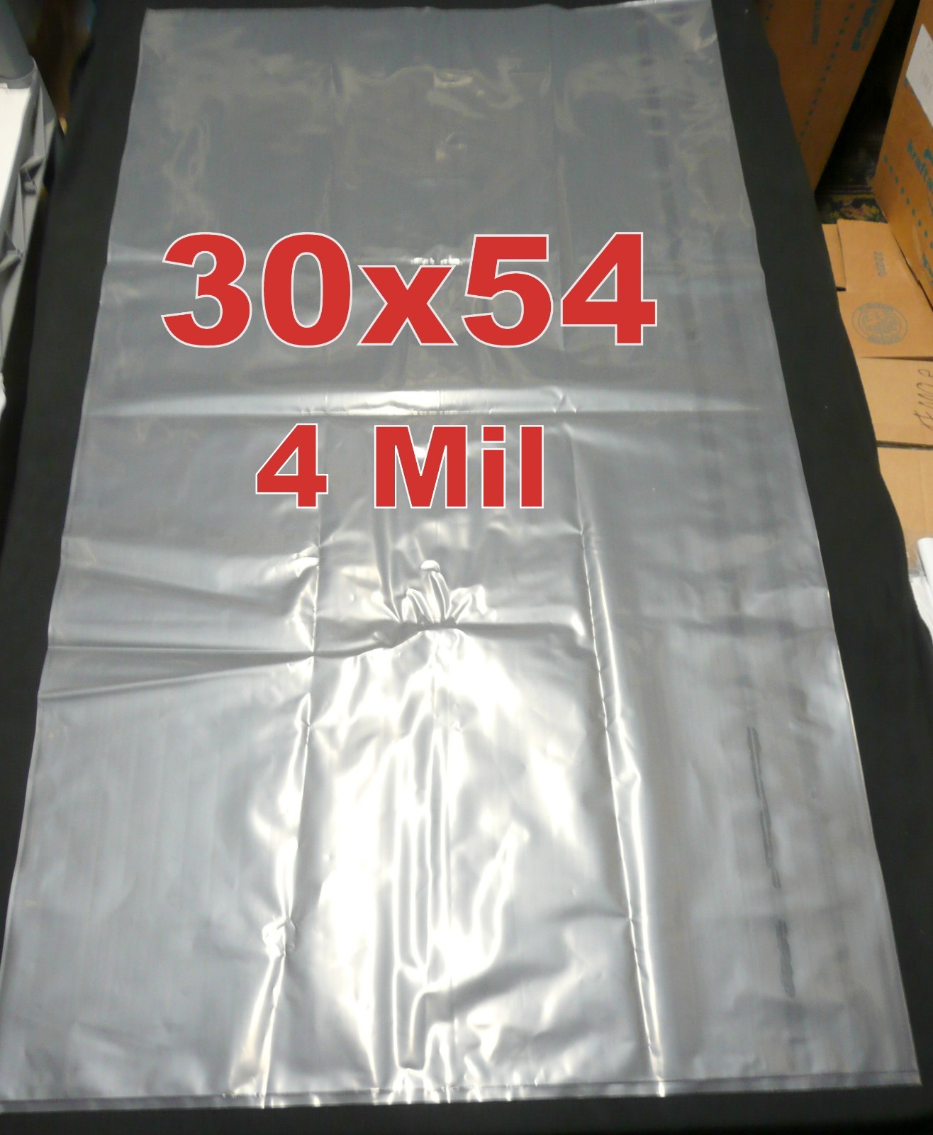 ONE EXTRA LARGE BAG 30'' x 54'' BIG THICK 4 MIL BAG 30x 54