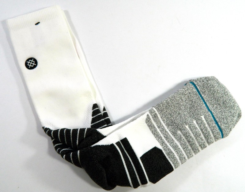 1-Pair Charlotte Hornets NBA Team Issued Stance White Socks Crew XL New