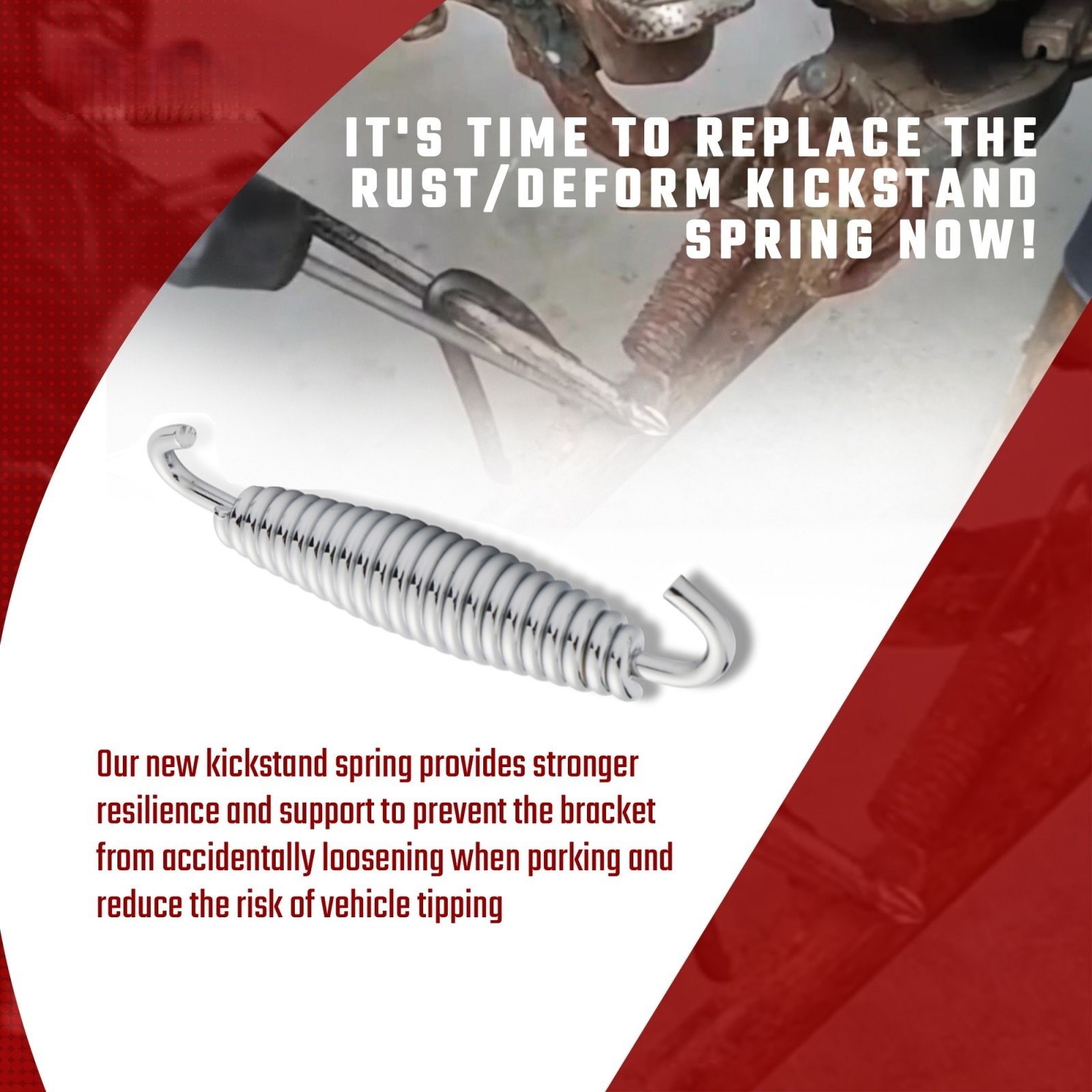 Kickstand Jiffy Stand spring for Harley 99-23 Street Road Glide 07-17 Softail