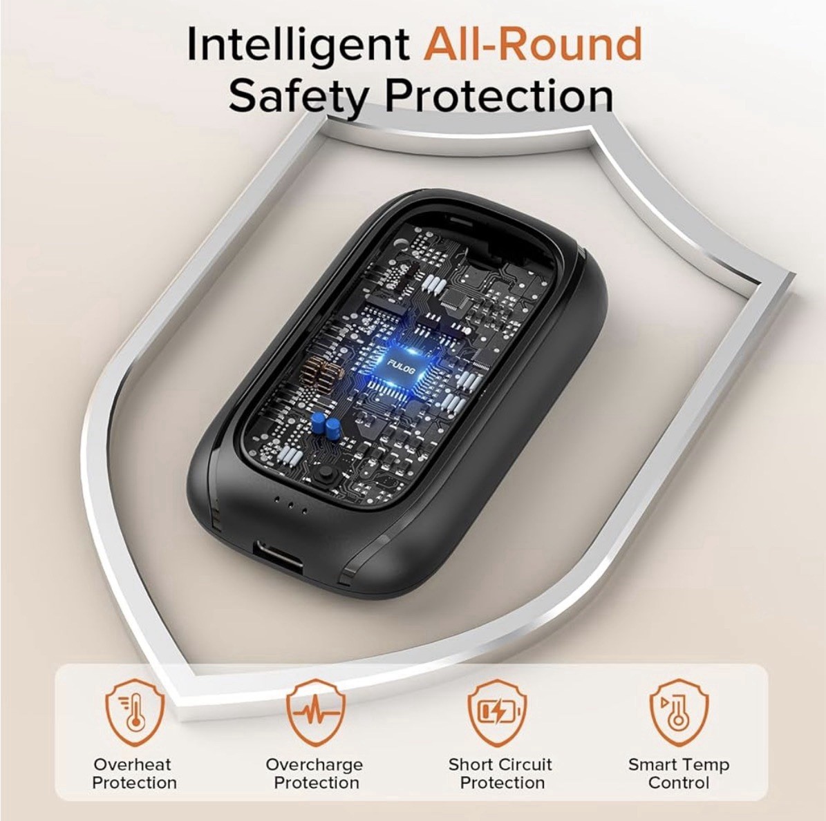 Two rechargeable magnetic hand warmers, heating time 12 hours