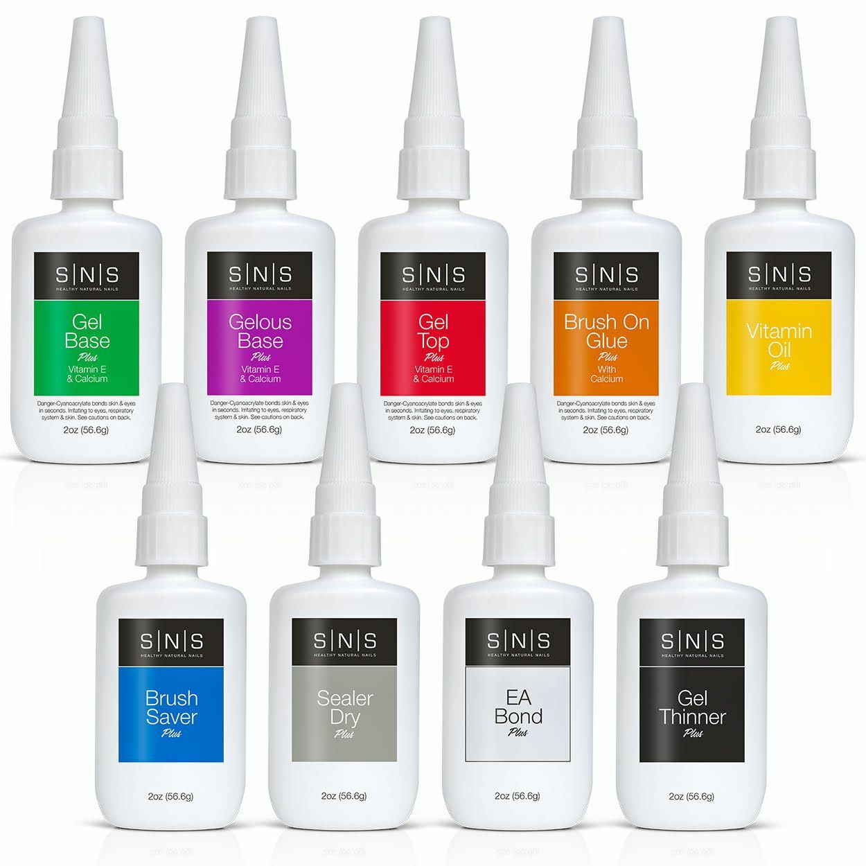 SNS Nails Gels - SNS Nails Dipping Powder Essentials (0.5 oz/ 2 oz)