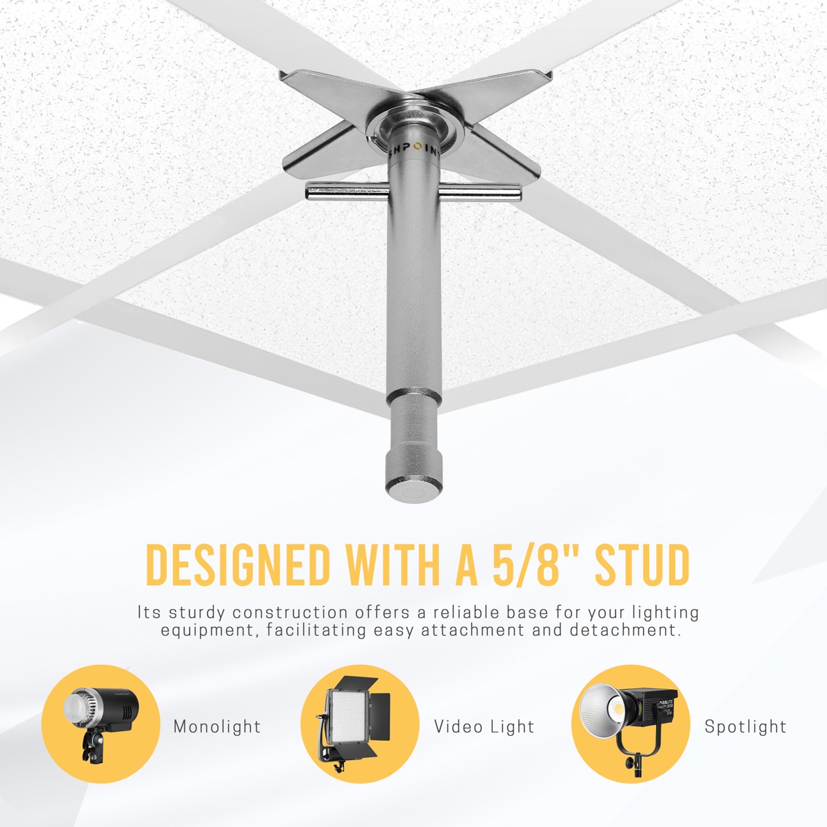 Flashpoint Drop Ceiling Scissor Clamp with Baby (5/8") Pin #DC-BP-S