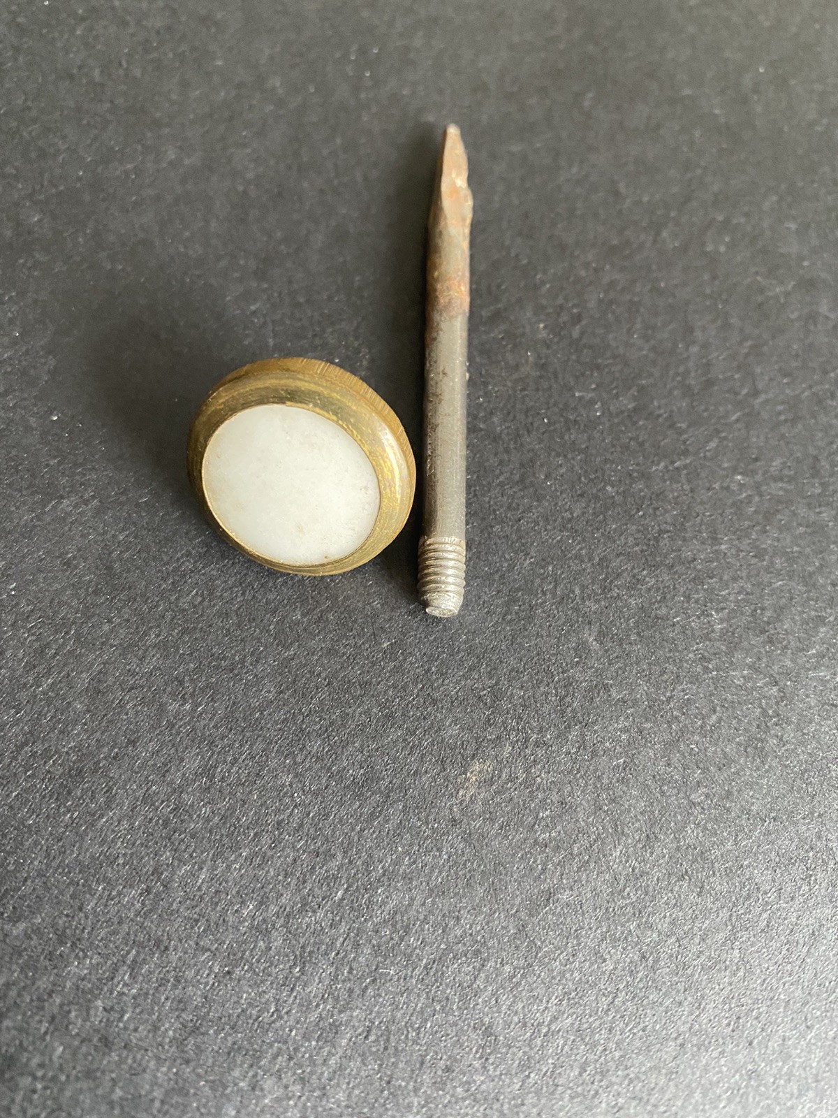 Vintage Victorian Porcelain Picture Hanging Nail- 2 3/4”