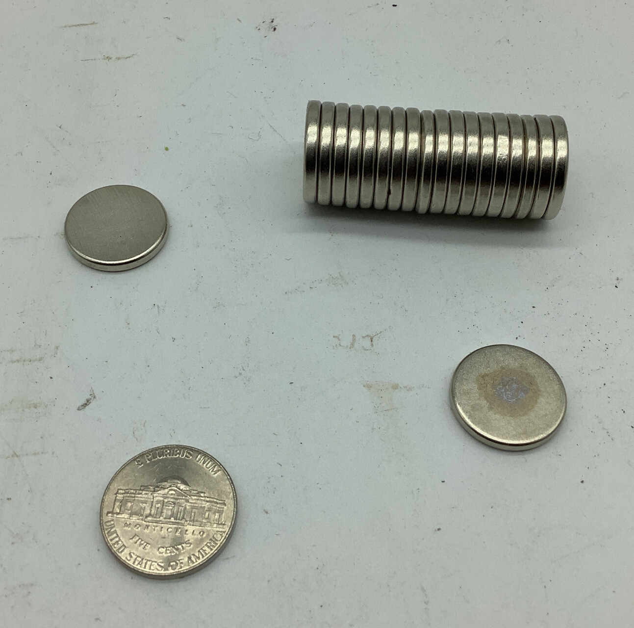 neodymium magnets 19.50mm X 2.60 (3/4 X .1024) 20 Pc. Lot 2128-D3