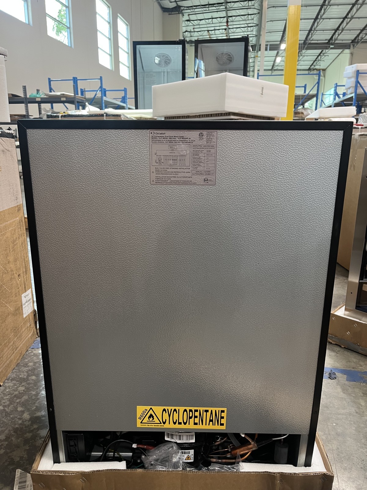 Ca'lefort 24" Wine Cooler Refrigerator 46 Bottles Dual Zone 40-65°F 3 LED Lights