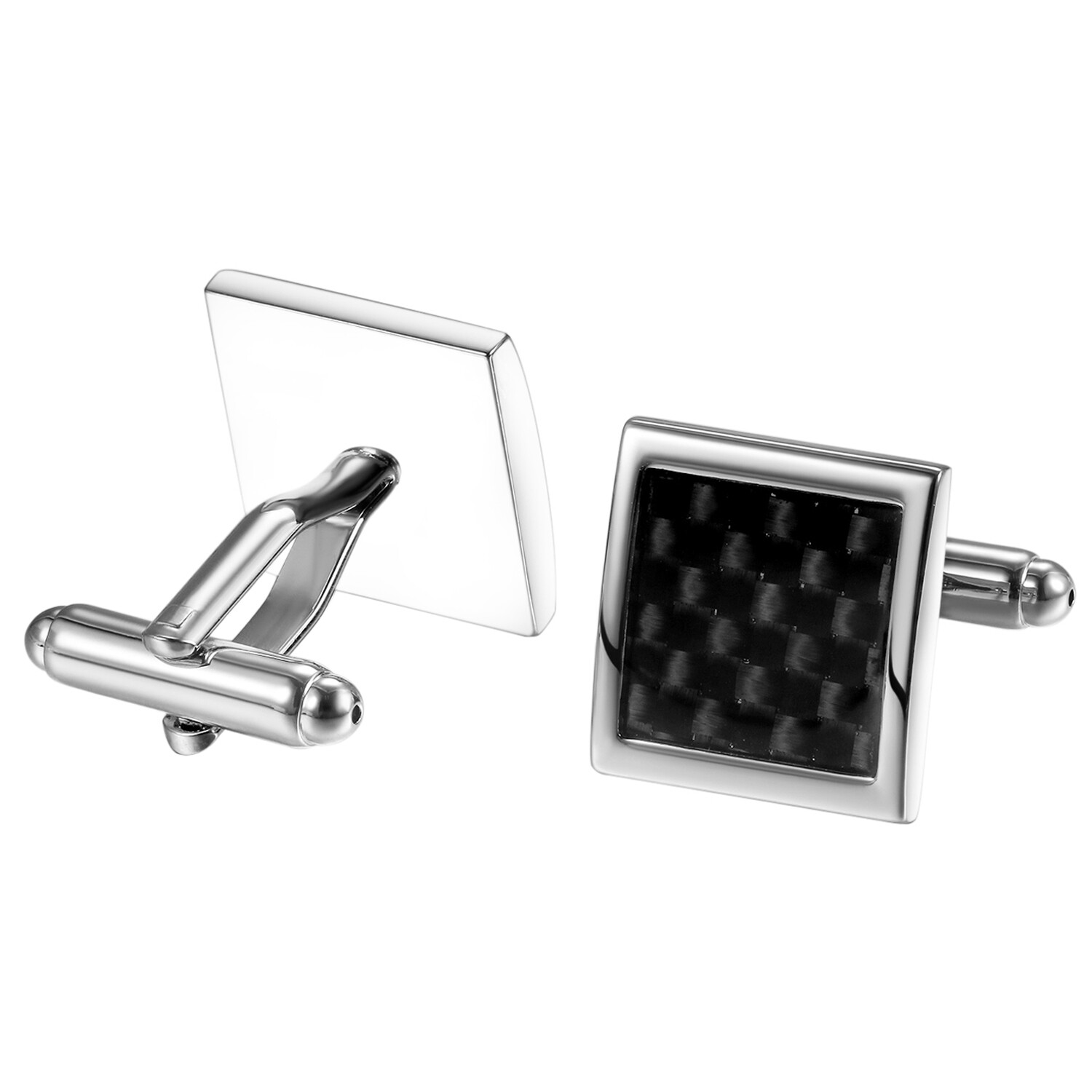 Carbon Fiber Steel Metal Curve Men's Wedding Shirt Copper Cufflinks Wedding