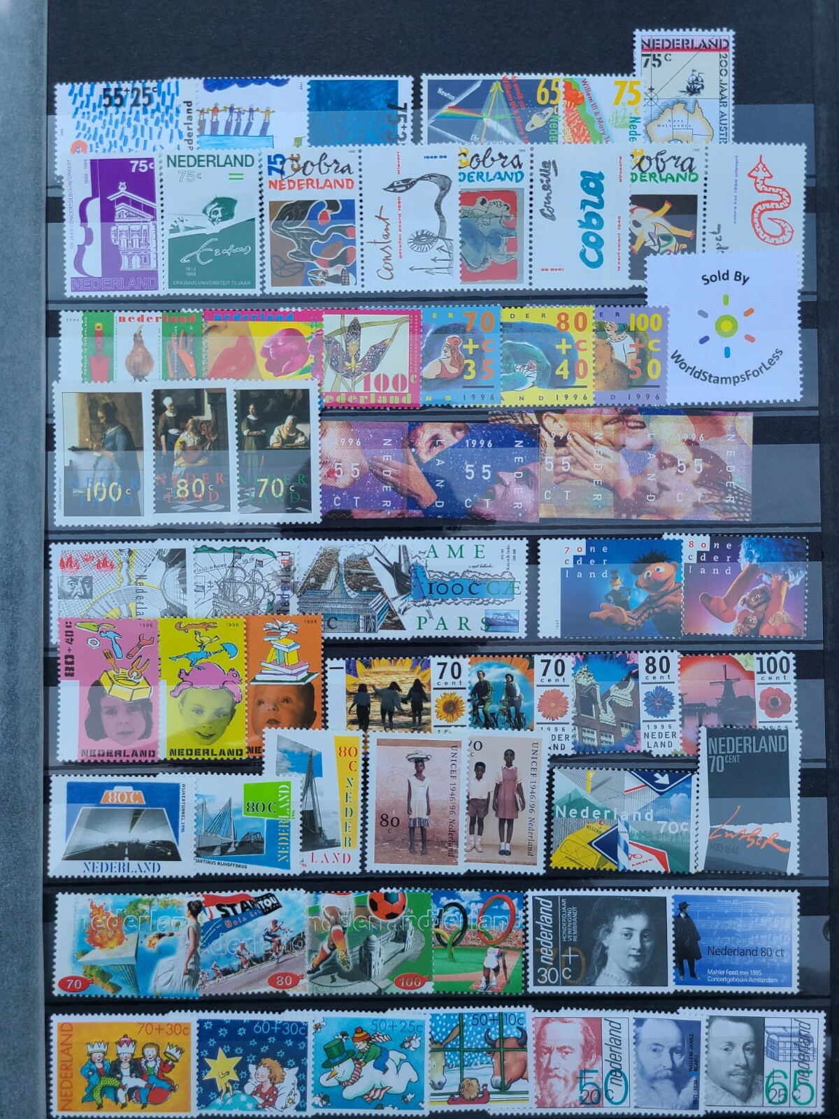 Stamp Collection Netherlands MNH - 600 Different Stamps in Full Sets & Singles