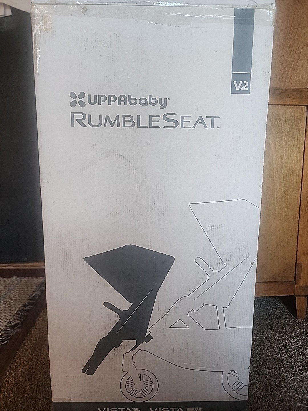 UPPAbaby Vista RumbleSeat V2 w/ Lower Adapters & Bug Shield - Stella Grey -NEW