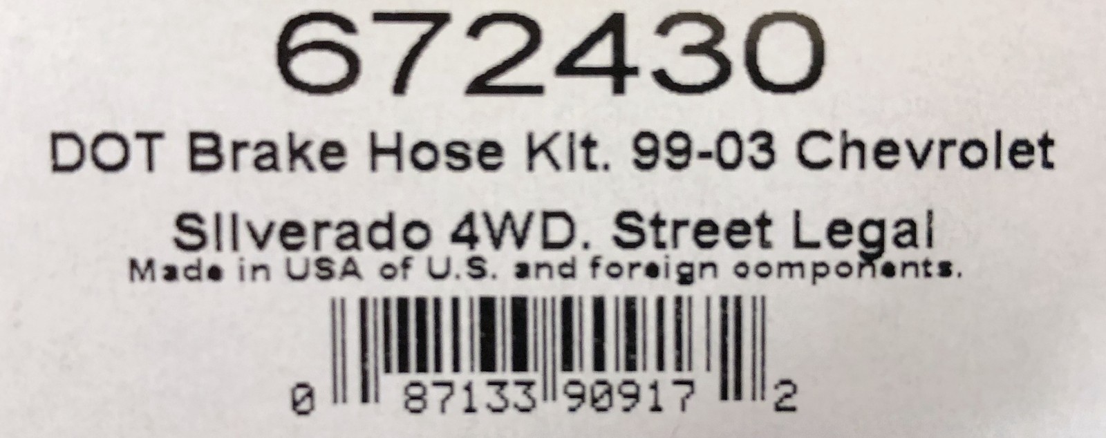 Russell 672430 Stainless Brake Hose Line Kit 1999-05 Chevy Silverado C1500 4WD