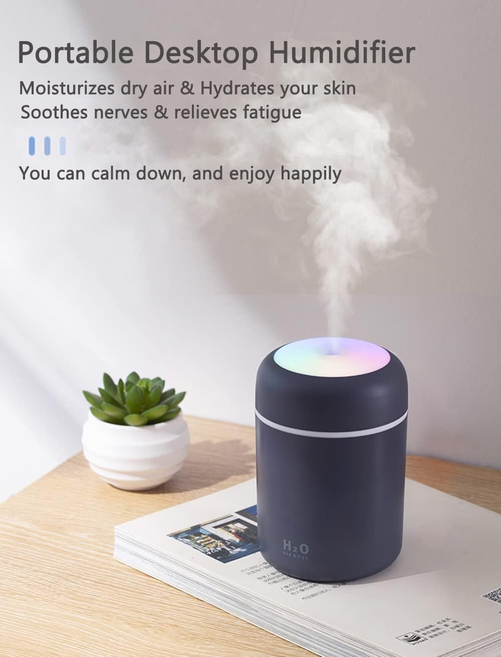 Portable USB Mini Humidifier Car Air Purifier Oil Aroma Diffuser Cool Mist 300ML