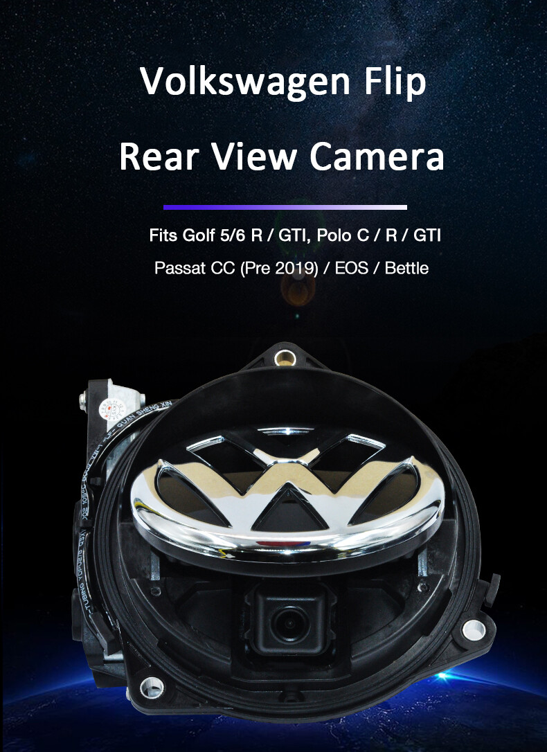 Smoked black badge camera Dynamic parking Golf6/7/8 GTI Polo EOS Beetle Passat