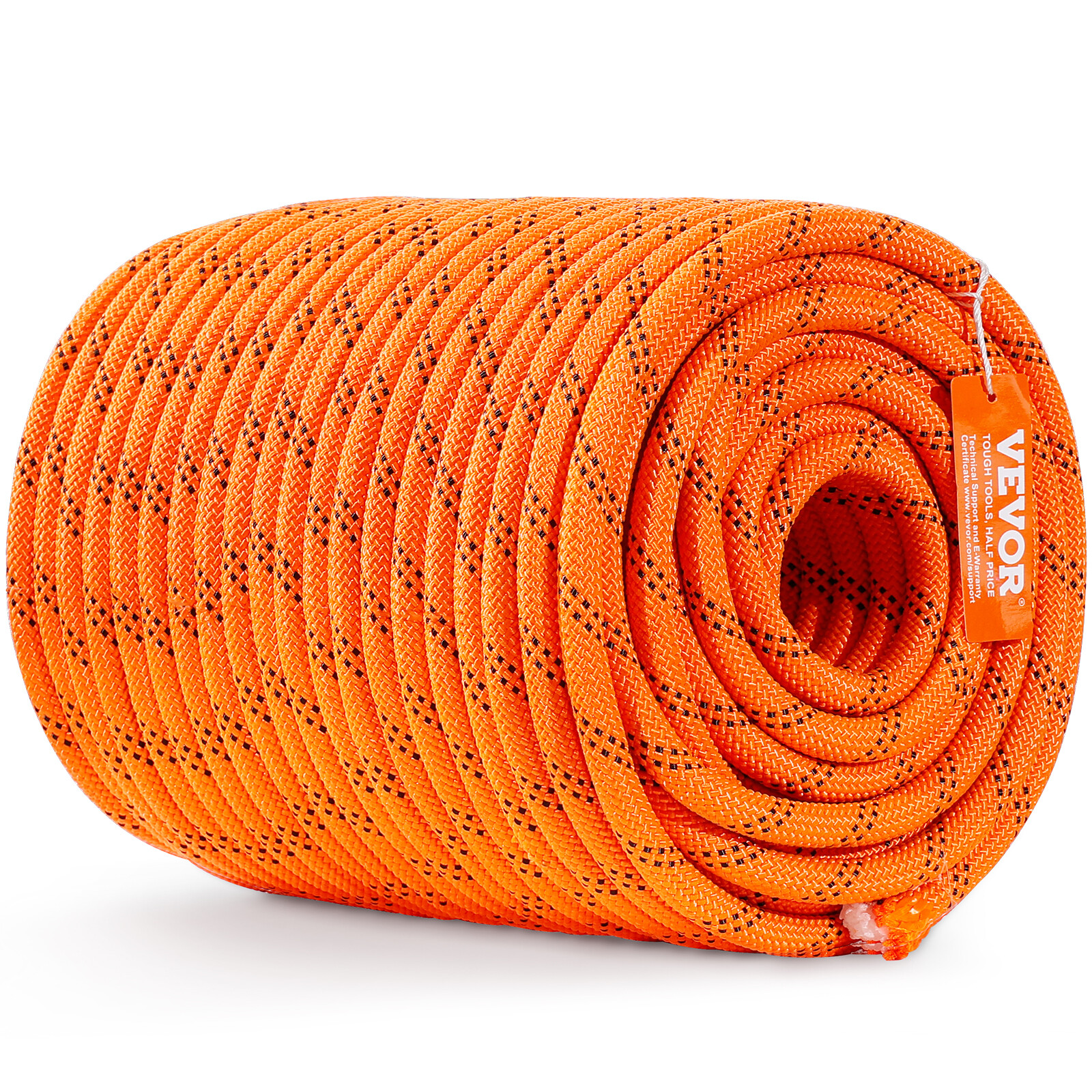 VEVOR Arborist Tree Climbing Rope Double Braid Polyester 1/2" x 220' 48-Strand