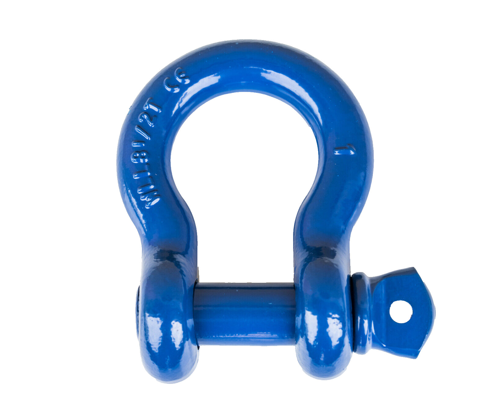 1" Bow Shackle D Ring Screw Pin Clevis Rigging Towing 8.5 Ton 18500lb Blue