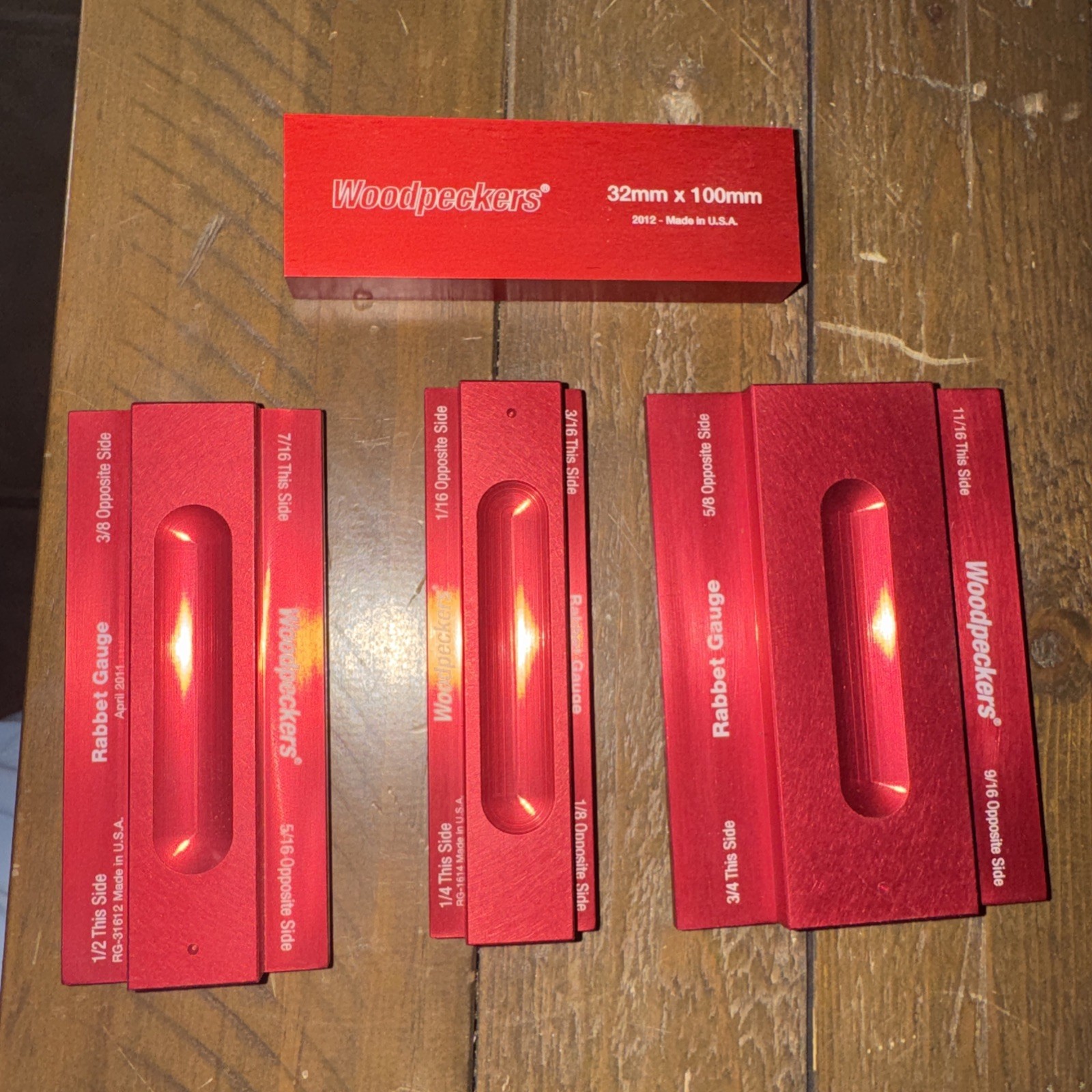 Woodpeckers Rabbet Guage 3+1 Piece Set One TIME Tool Discontinued NEW