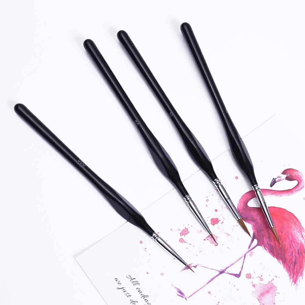 6x Extra Fine Tip Detail Paint Brushes for Miniatures Model Maker Painting Set