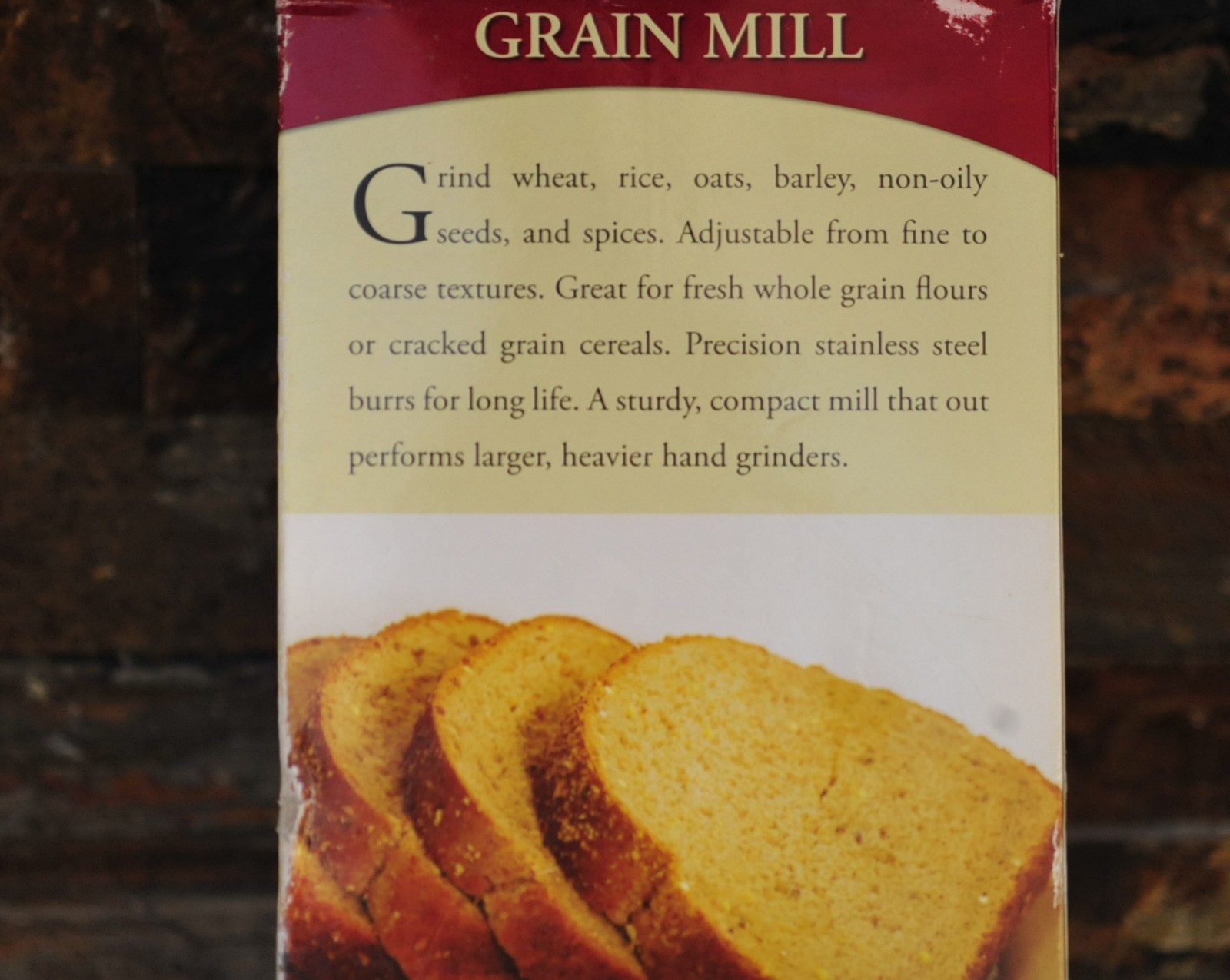 Victorio VKP1012 Hand Crank Grain Mill W/Clamp Base Grind Wheat Rice Oats Barley