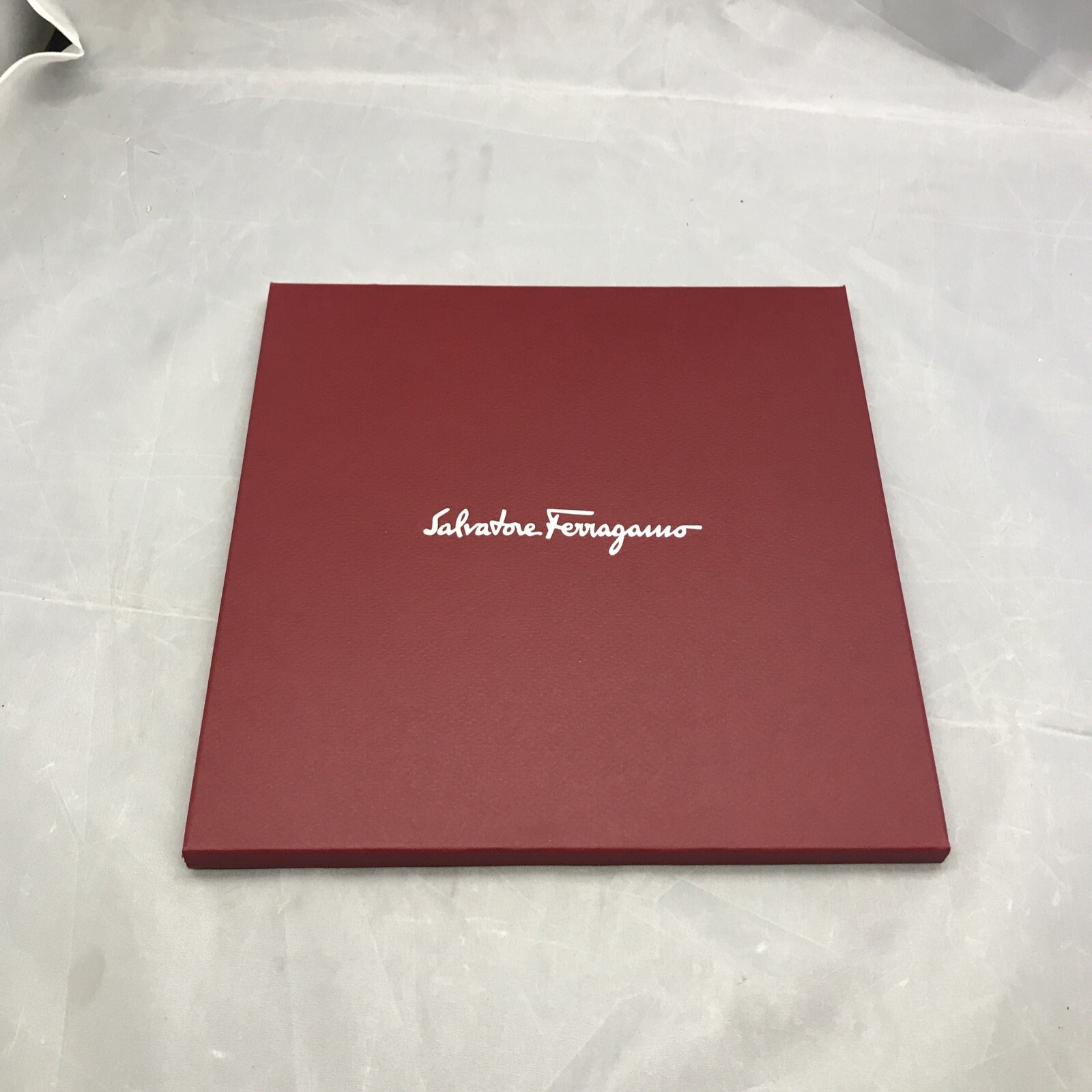 Salvatore Ferragamo Red Box 9 1/4” x 9 1/4” x 3/8”