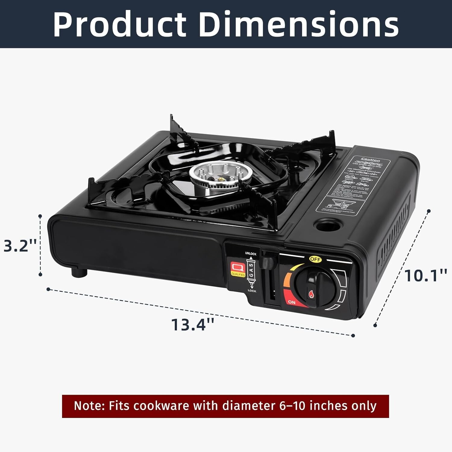 Black Dual Fuel Stove Portable Camping Stove W/ Case & Propane Regulator Hose US