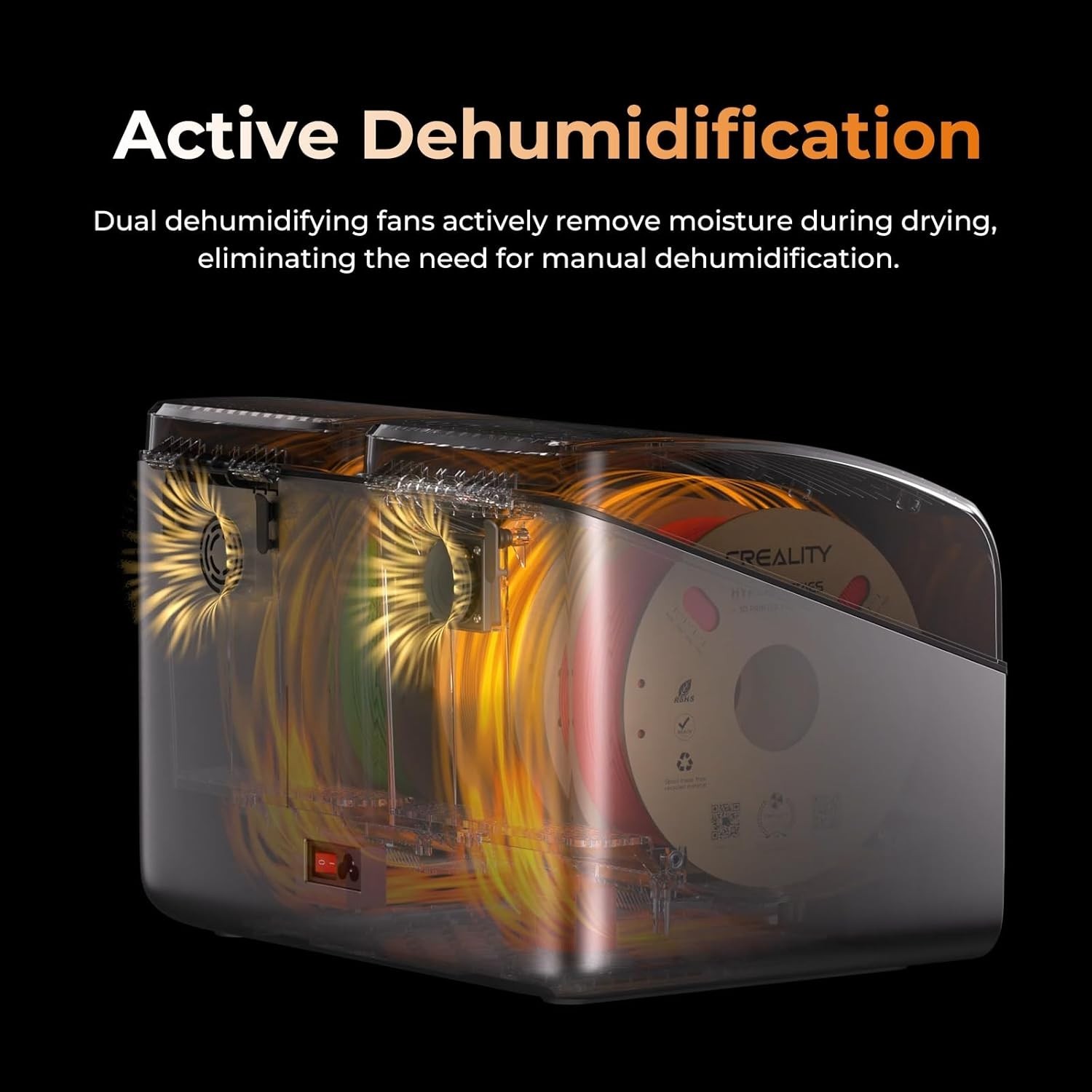 Creality Space Pi X4 Filament Dryer, 4 Spools 3D Printer Filament Dryer Box