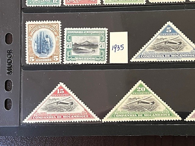 Mozambique Company 1892-1940 Nice Collection Mint Hinged in Stock Sheet 7A080S