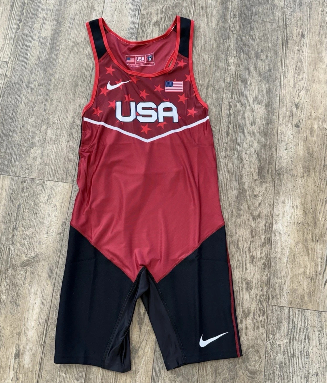 Nike USA Weightlifting / wrestling Singlet Gym Stars Team Men’s size sizes