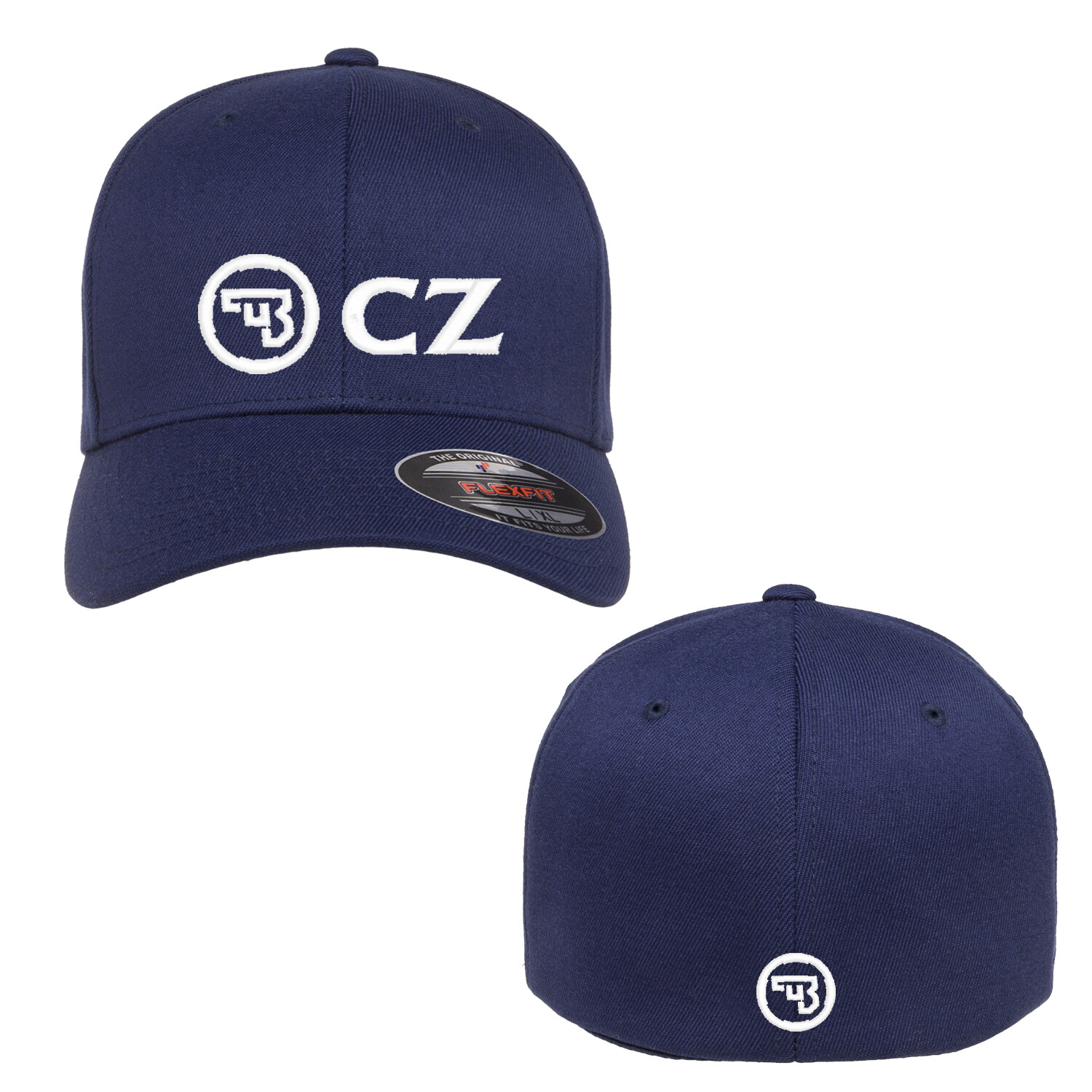 CZ Logo Embroidered Flexfit Hat Front and Back Stitch, Various Colors Available