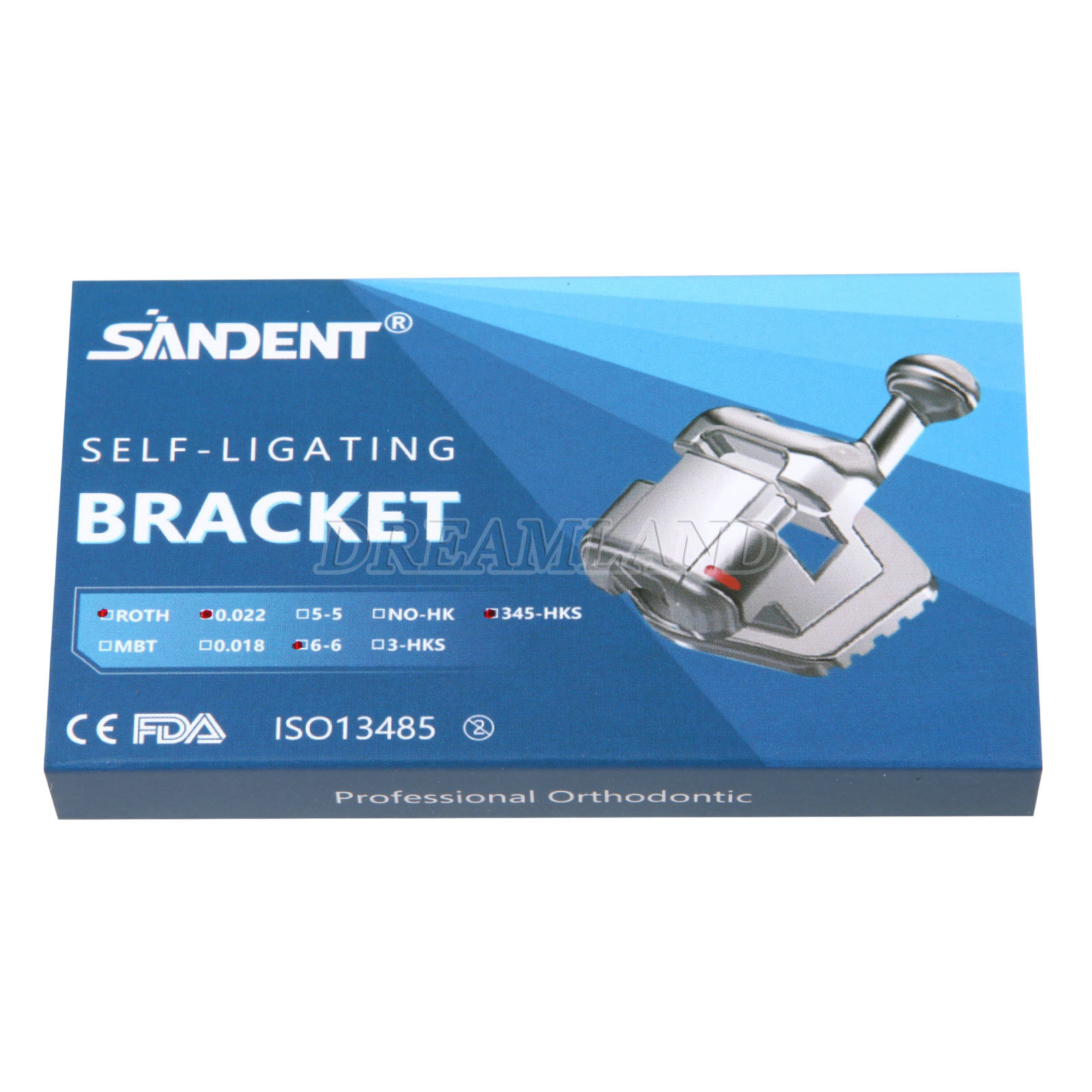 10 Packs Dental Self-Ligating Brackets Orthodontic Roth 0.022 345Hook Bracket