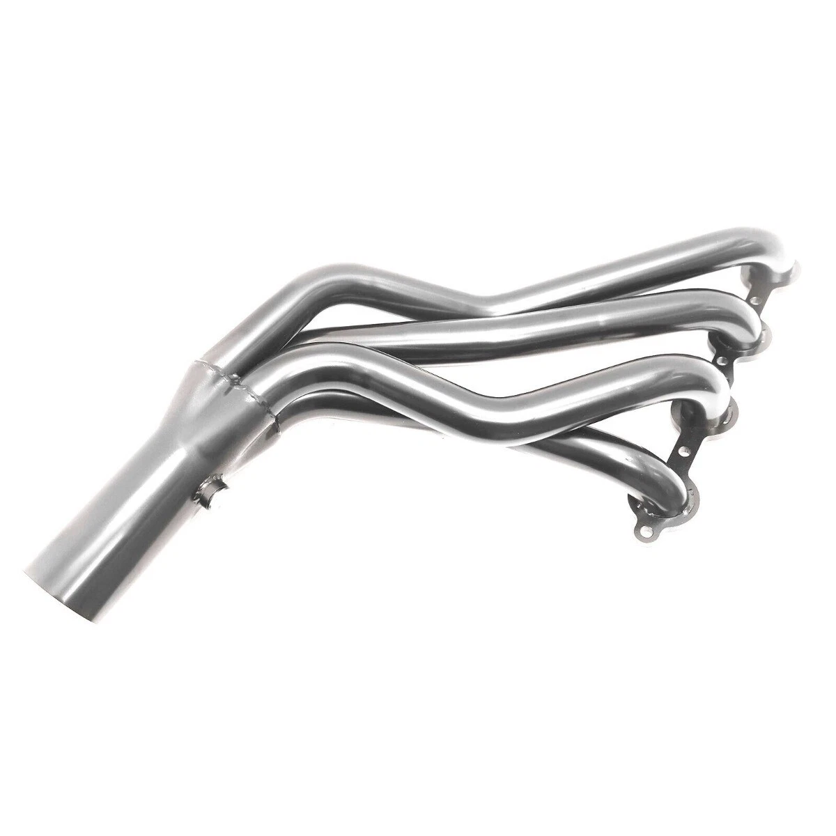 SS Polished Long Tube Exhaust Header+Y Pipe Fit 99-06 Chevy GMC GMT800 4.8 5.3