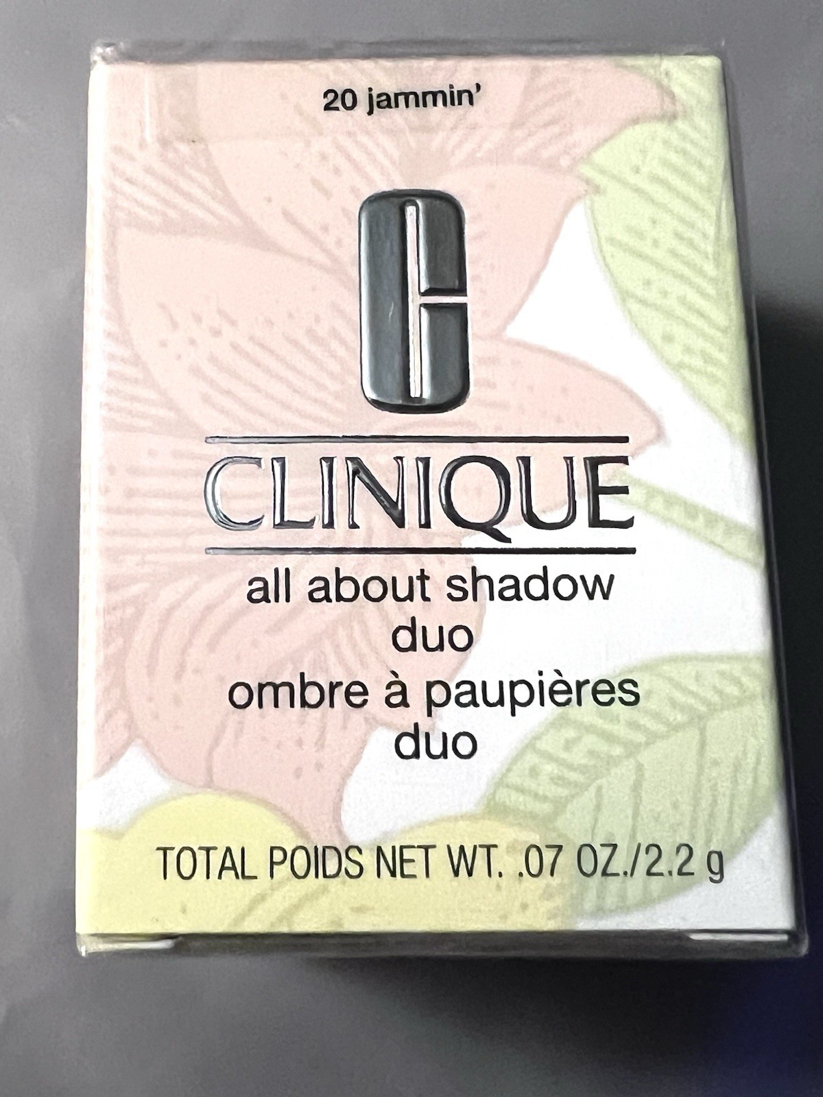 CLINIQUE ALL ABOUT SHADOW DUO EYE SHADOW JAMMIN .07 OZ / 2.2 G FULL SIZE NIB