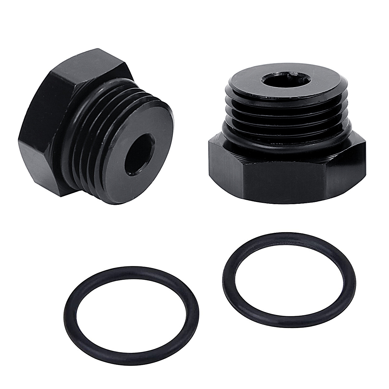 4AN 6AN 8AN 10AN 12AN Block off Cap ORB Plug Fitting Adapter Male Aluminum 2Pcs