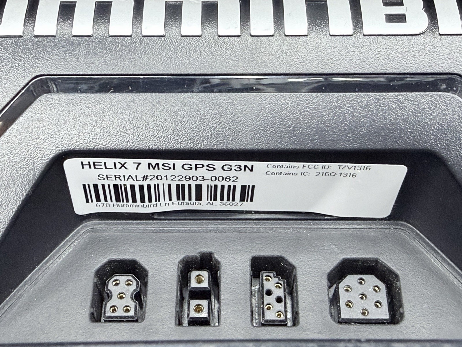 Humminbird Helix 7 MSI GPS G3N MEGA SI Side Imaging Sonar Chartplotter Display