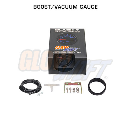 GlowShift 52mm Black 7 Color Boost & Oil Pressure & Air Fuel Ratio - 3 Gauge Set