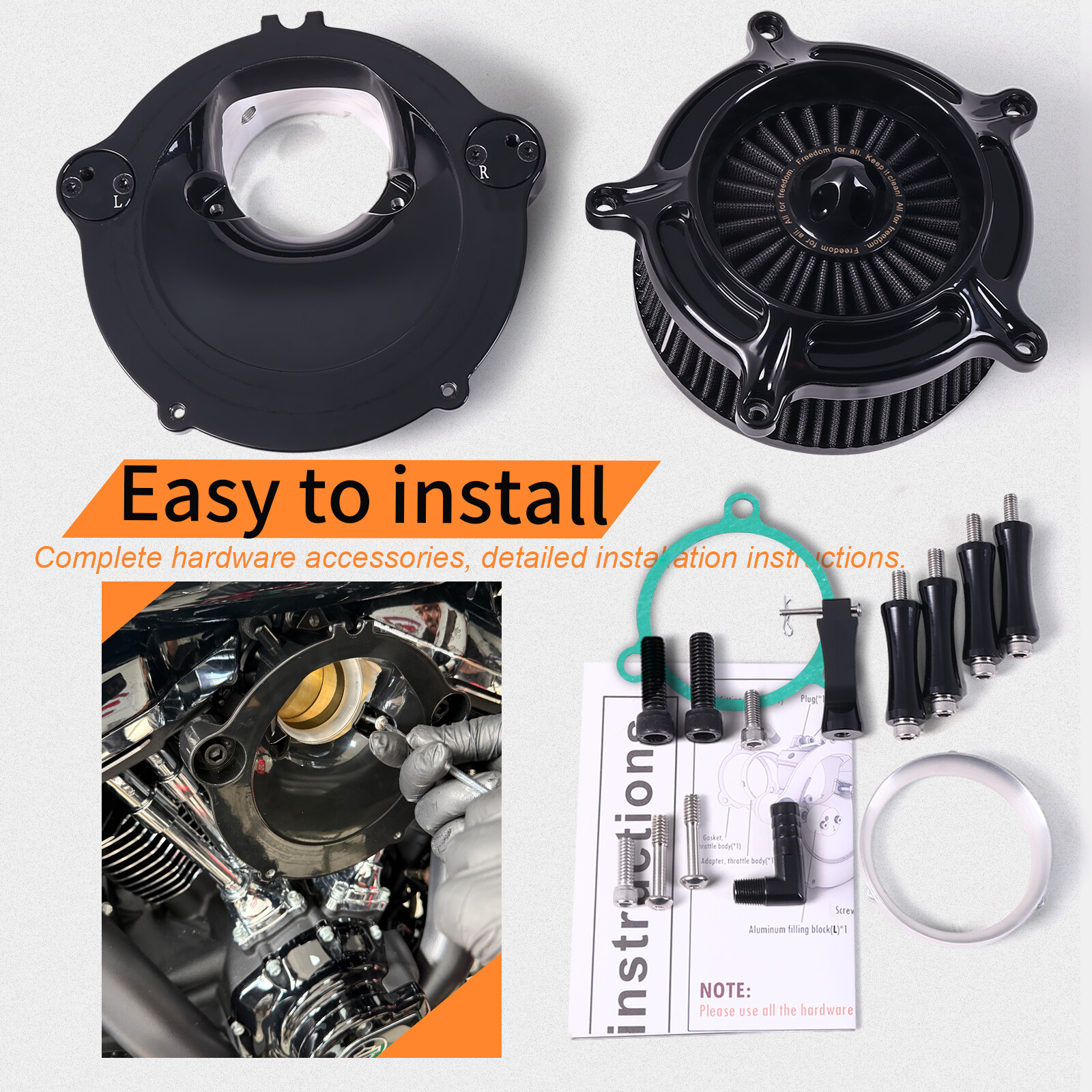 Air cleaner filter intakes for harley touring Street Glide 2024+ Softail 2025